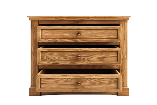Rustic wooden drawer chest home interior furniture display natural wood finish front view minimalist design