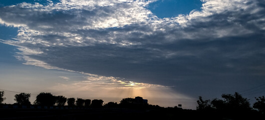 sunset in the mountains