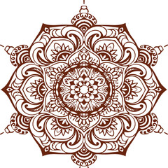 Beautiful flower art and mandala vector design