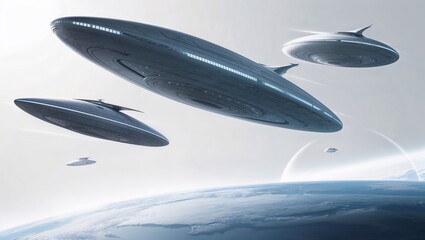 Fototapeta premium Zukünftige Transport Drohnen 