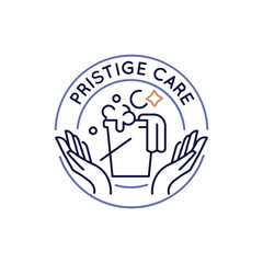 Simple Logo with Prestige care icon. Simple logo with prestige care icon for social media, app, and web design. Vector illustration.