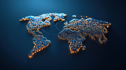 Global cybersecurity network managed by ai a glowing future