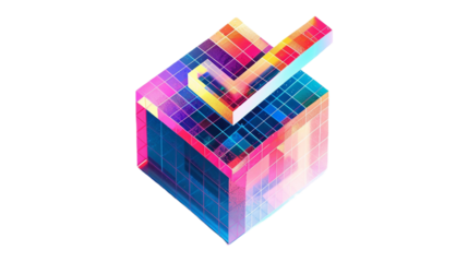 Modern Check Icon on transparent background PNG.