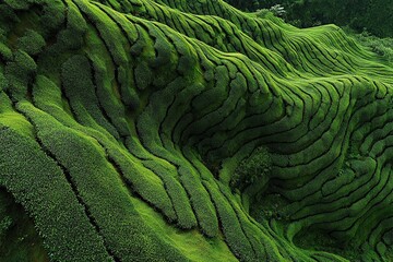 A panoramic view of the cameron highlands tea plantations