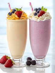 Vegan smoothies in pastel color, Vibrant Vegan Smoothies in Pastel Colors