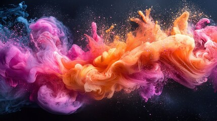 Fototapeta premium Vibrant abstract swirl of colors and textures.