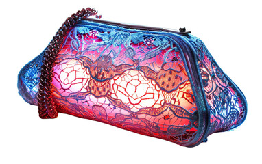 Modern Lace Purse on transparent background PNG.