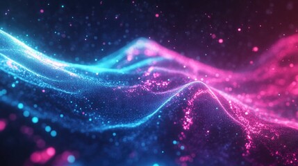 Pink and Blue Light Wave