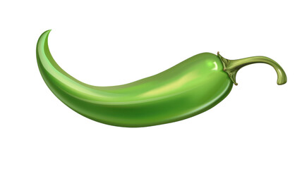 Fresh green pepper showcasing vibrant color and smooth texture