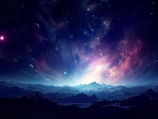 Galaxy and universe light. Galaxies sky in space Planets and stars beauty of space exploration