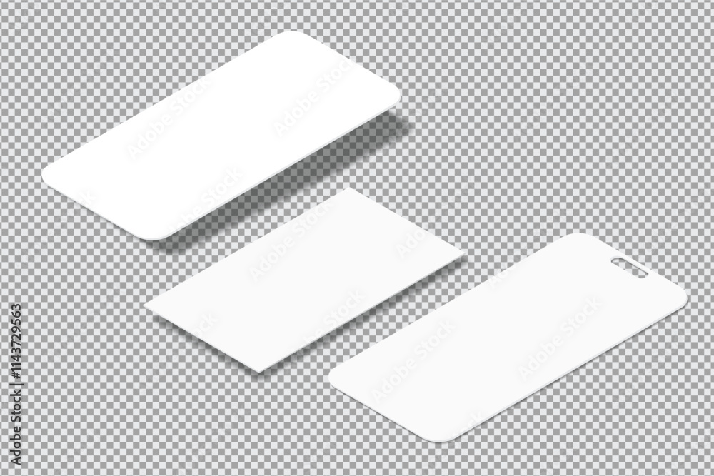Canvas Prints social media stories interface mockup on transparent background. mobile app page template design for