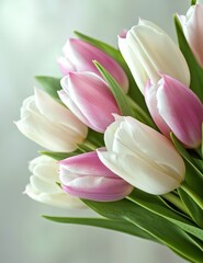 Fototapeta premium Lovely Tulips for Valentine's Day