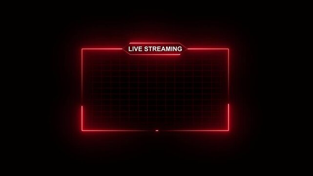 live streaming neon text frame animation box frame neon frame live streaming game live Stream overlay animation for live streaming video Titles 4k