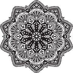 Beautiful flower art and mandala vector design