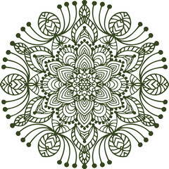 Beautiful flower art and mandala vector design