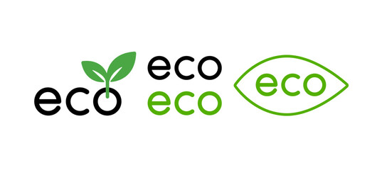 eco文字のバリエーションセット