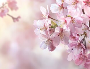 Obraz premium Beautiful Pink Flowers Branch