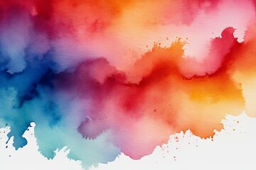 Obraz premium a close up of a colorful watercolor painting of a cloud