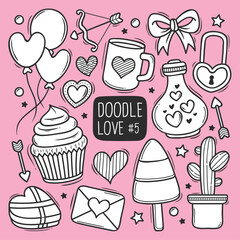 Doodle Love Hand Drawn Vector