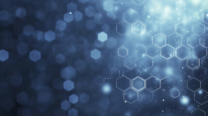 Abstract technology background with hexagons and blue tones