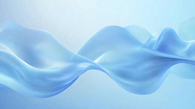 Soft blue wave background with flowing lines creating serene atmosphere