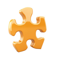 Obraz premium Creative 3D Jigsaw Puzzle Piece Icon Ideal for Educational and Playful Designs and Transparent background.