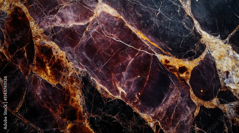 Aufkleber detailed macro view of a marble surface highlighting rich colors and intricate patterns perfect for 