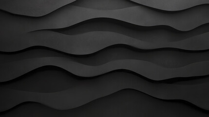 Fototapeta premium Abstract black gradient background with modern luxury waves