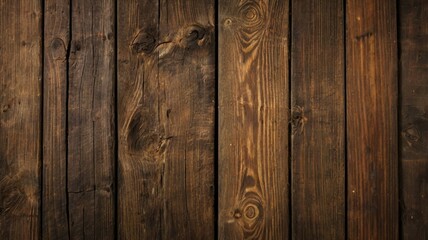 Naklejka premium A close-up view of rustic wooden planks showcasing natural textures and warm tones.