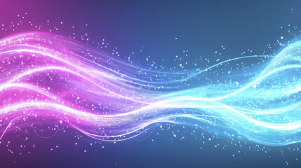 Modern tech gradient waves with sparkling effects create vibrant atmosphere