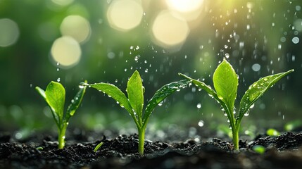 green grass with dew drops