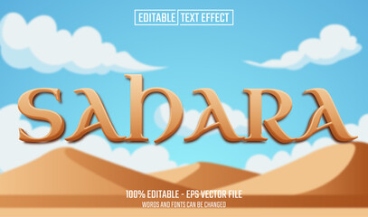 sahara editable text effect