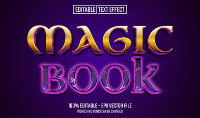 Obraz premium magic book editable text effect