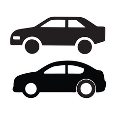 car silhouette vector image