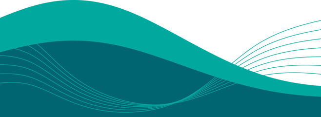 Business Curve Footer with Blend Wave