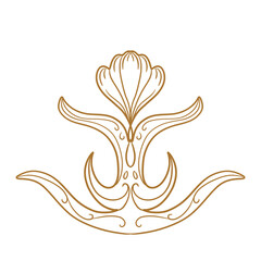 花や植物の紋章のようなアイコン