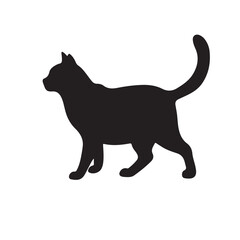 cat set silhouette vector image