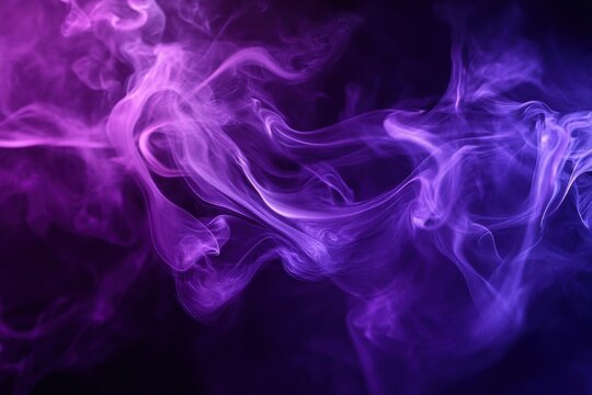 Skull purple smoke ethereal mystical dark background swirling vapor eerie supernatural - Powered by Adobe
