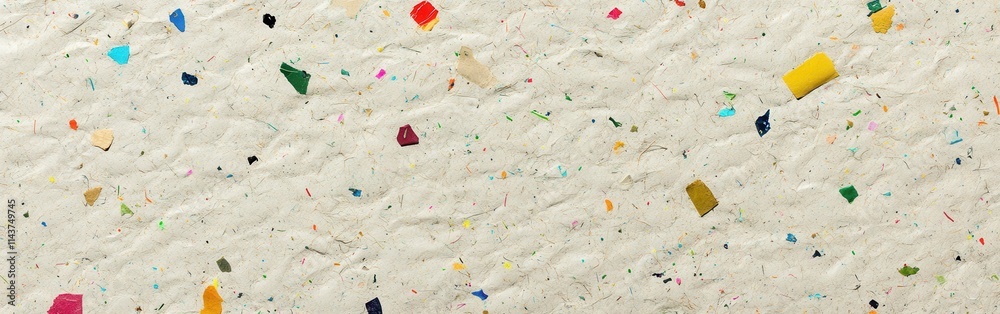 Poster Textured wallpaper design resembling recycled paper with colorful flecks in a modern setting
