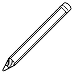 Simple Pencil Line Art Illustration with White Background