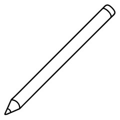Simple Pencil Line Art Illustration with White Background