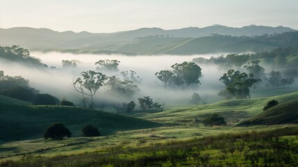 Misty Morning Valley