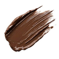 Brown Chocolate Swirl Texture Isolated on White Background