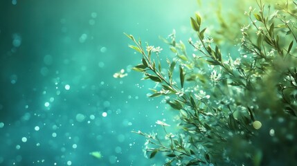 Naklejka premium Whimsical Spring Blossoms and Sunlight