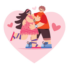 Love Concept With Flat Characters