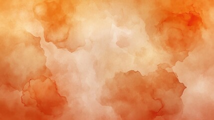 Stunning terracotta watercolor background in vibrant orange tones.