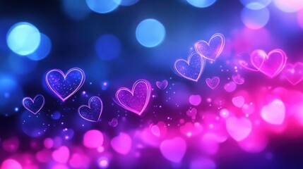 Vibrant bokeh background for Valentine's Day.