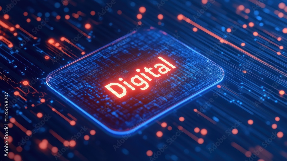 Poster innovative digital transformation strategies for business growth in a virtual environment