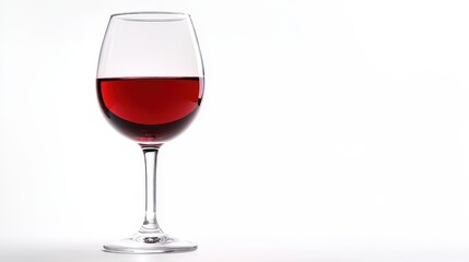 Wine glass on white isolated background