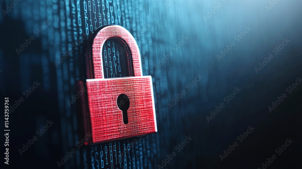 Fototapete cybersecurity measures protecting data in digital environments with advanced lock systems